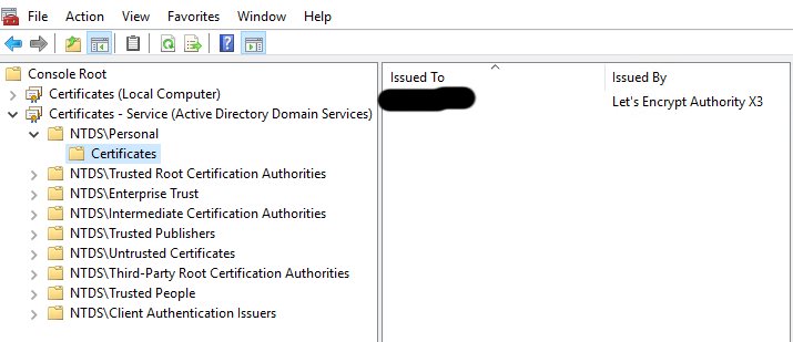 Active Directory LDAPS and Let’s Encrypt it’s possible!